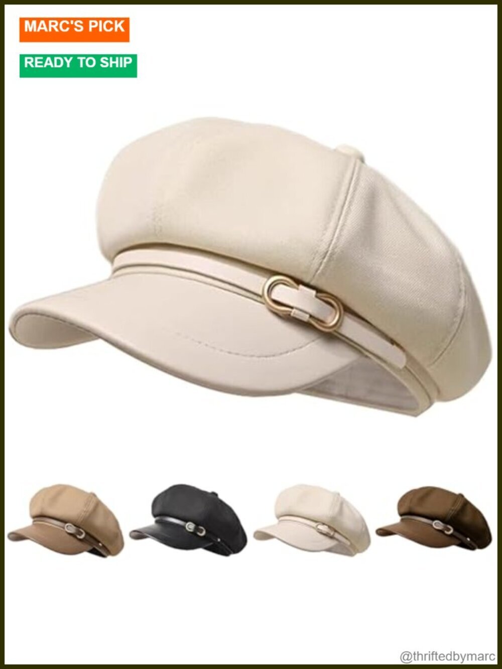 Newsboy Cap - Lightweight Acrylic Blend Octagonal Hat for Fall Winter